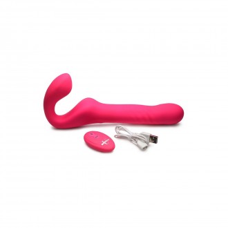 MIGHTY-THRUST - THRUSTING AND VIBRATING STRAPLESS STRAP-ON WITH REMOTE CONTROL