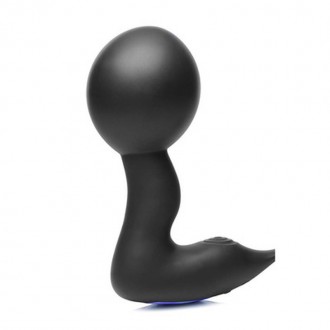 INFLATABLE AND VIBRATING PROSTATE PLUG + COCK AND BALL RING