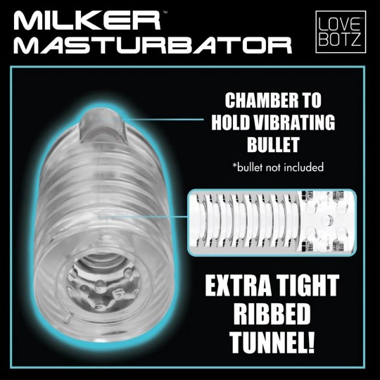 MILKER TPE MASTURBATOR - CLEAR