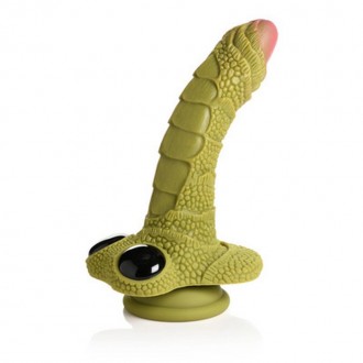 SWAMP MONSTER SCALY SILICONE DILDO - BLACK