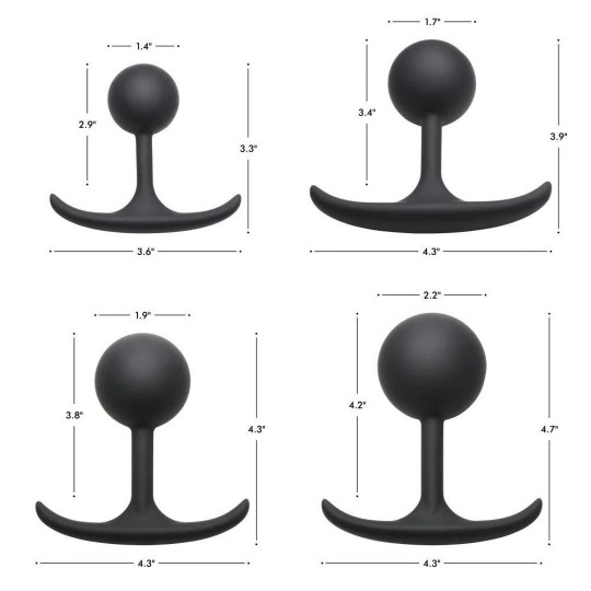 COMFORT PLUGS SILICONE WEIGHTED ROUND PLUG 4.7 - BLACK