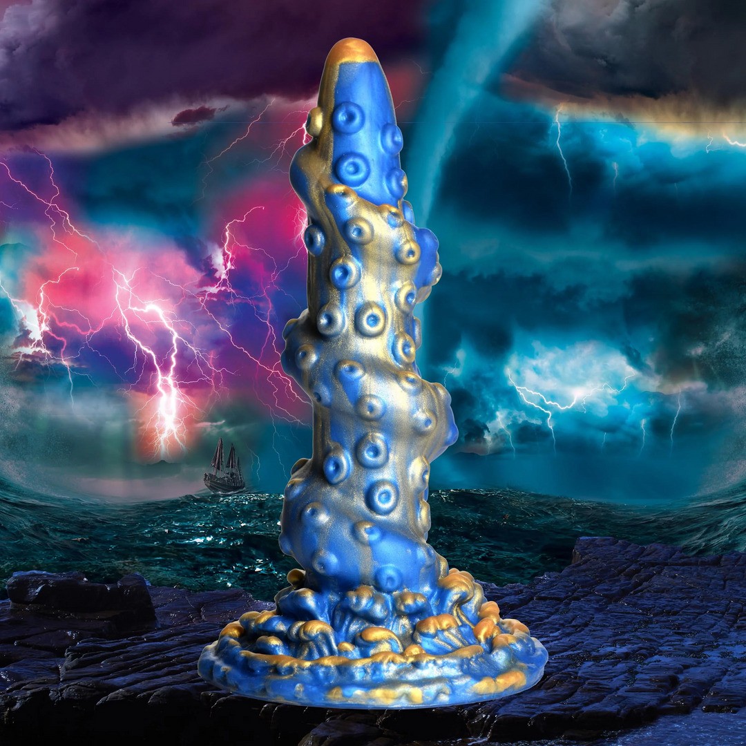 KRAKEN SILICONE DILDO - BLUE