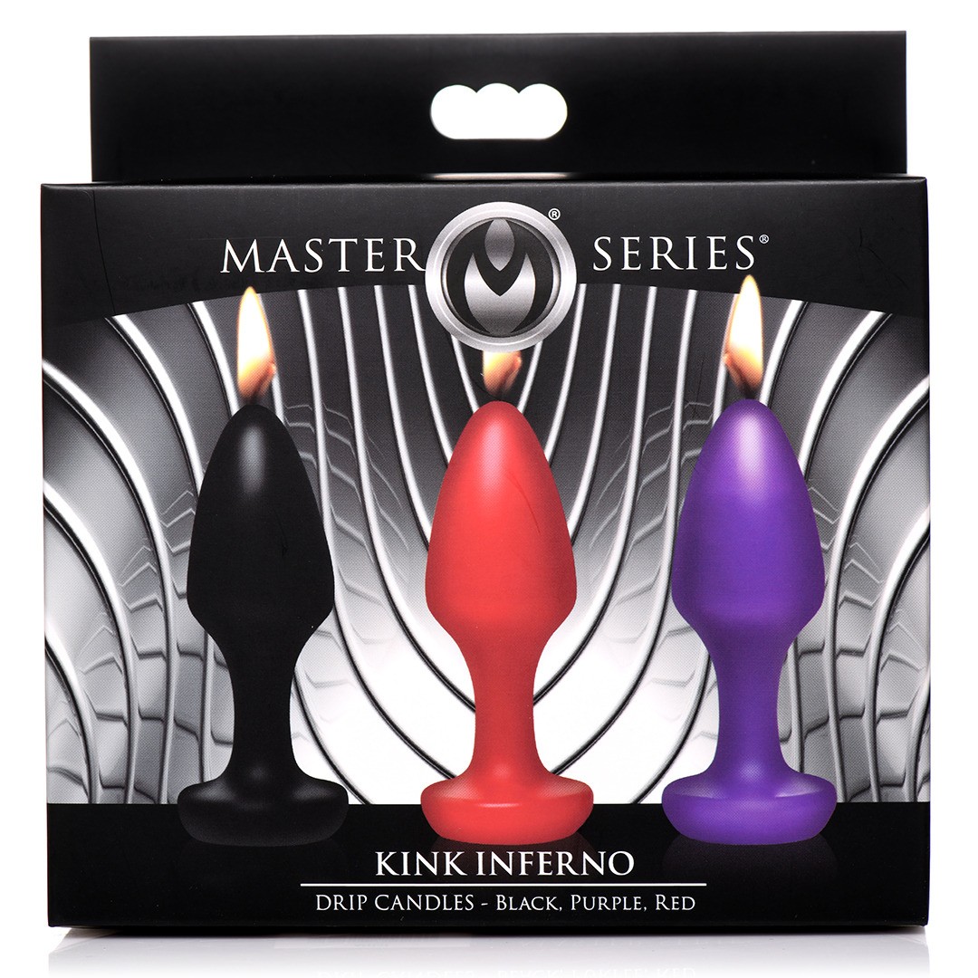 KINK INFERNO - DRIP CANDLES - BLACK/PURPLE/RED