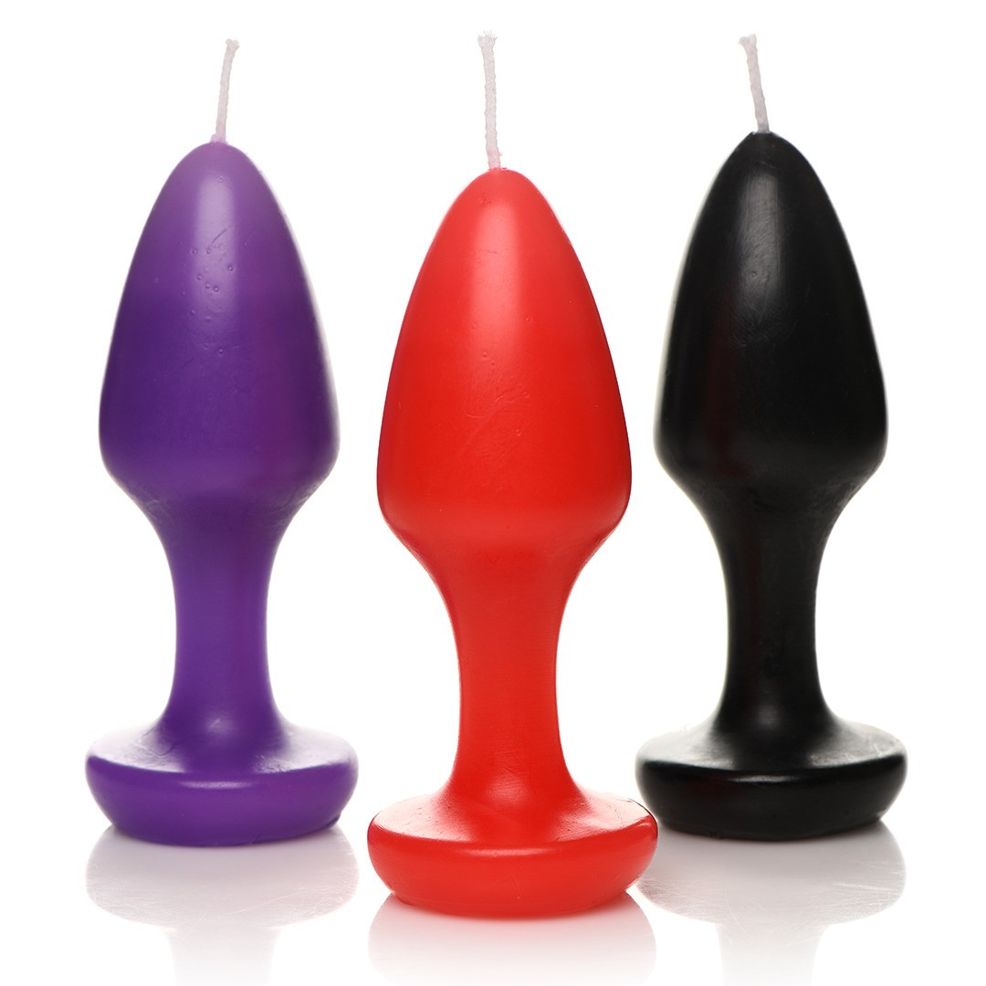 KINK INFERNO - DRIP CANDLES - BLACK/PURPLE/RED