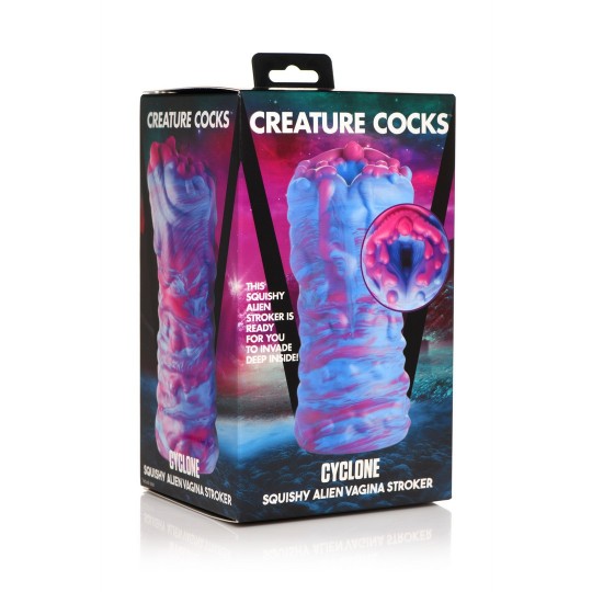 CYCLONE - SILICONE ALIEN VAGINA STROKER - PURPLE