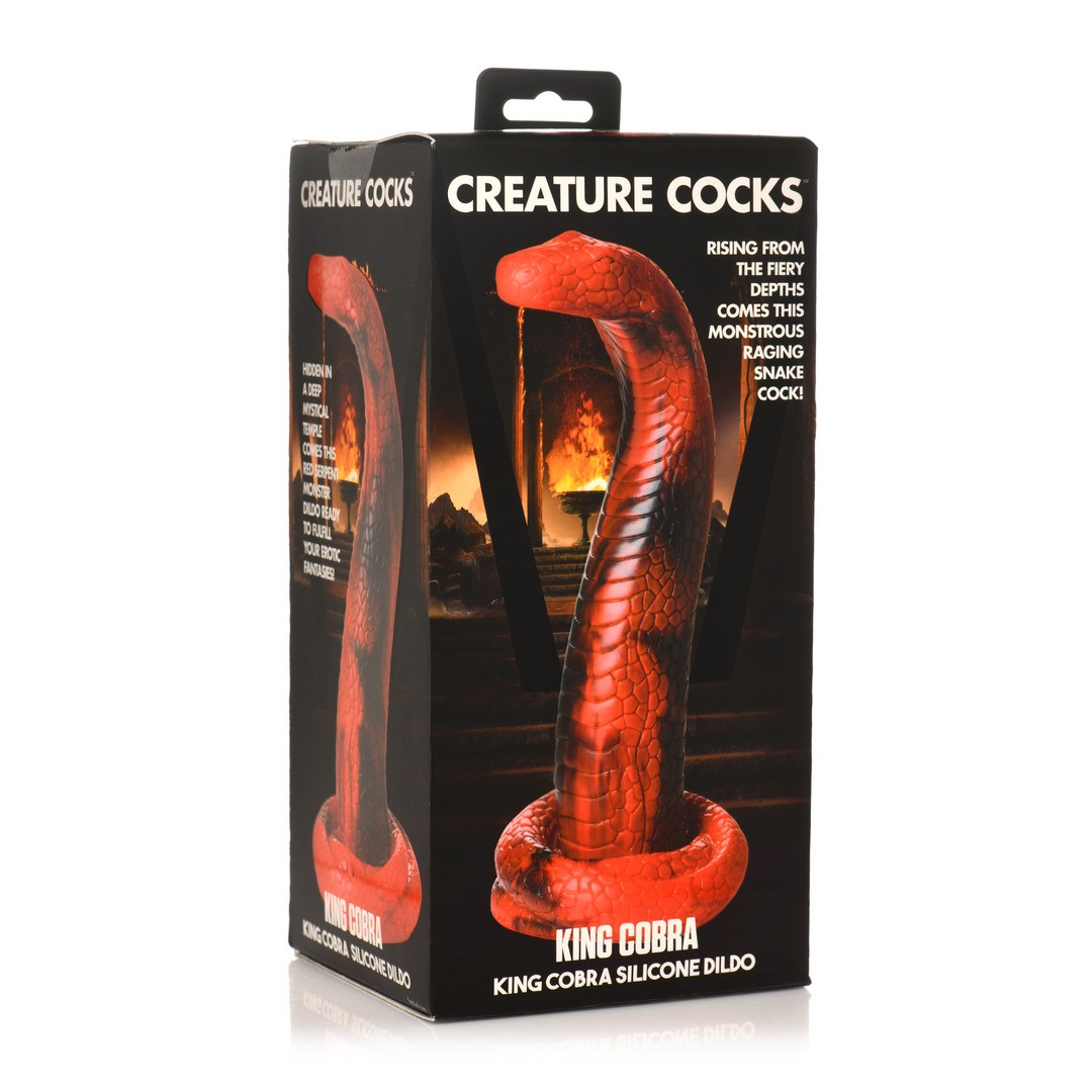 KING COBRA - SILICONE DILDO - RED