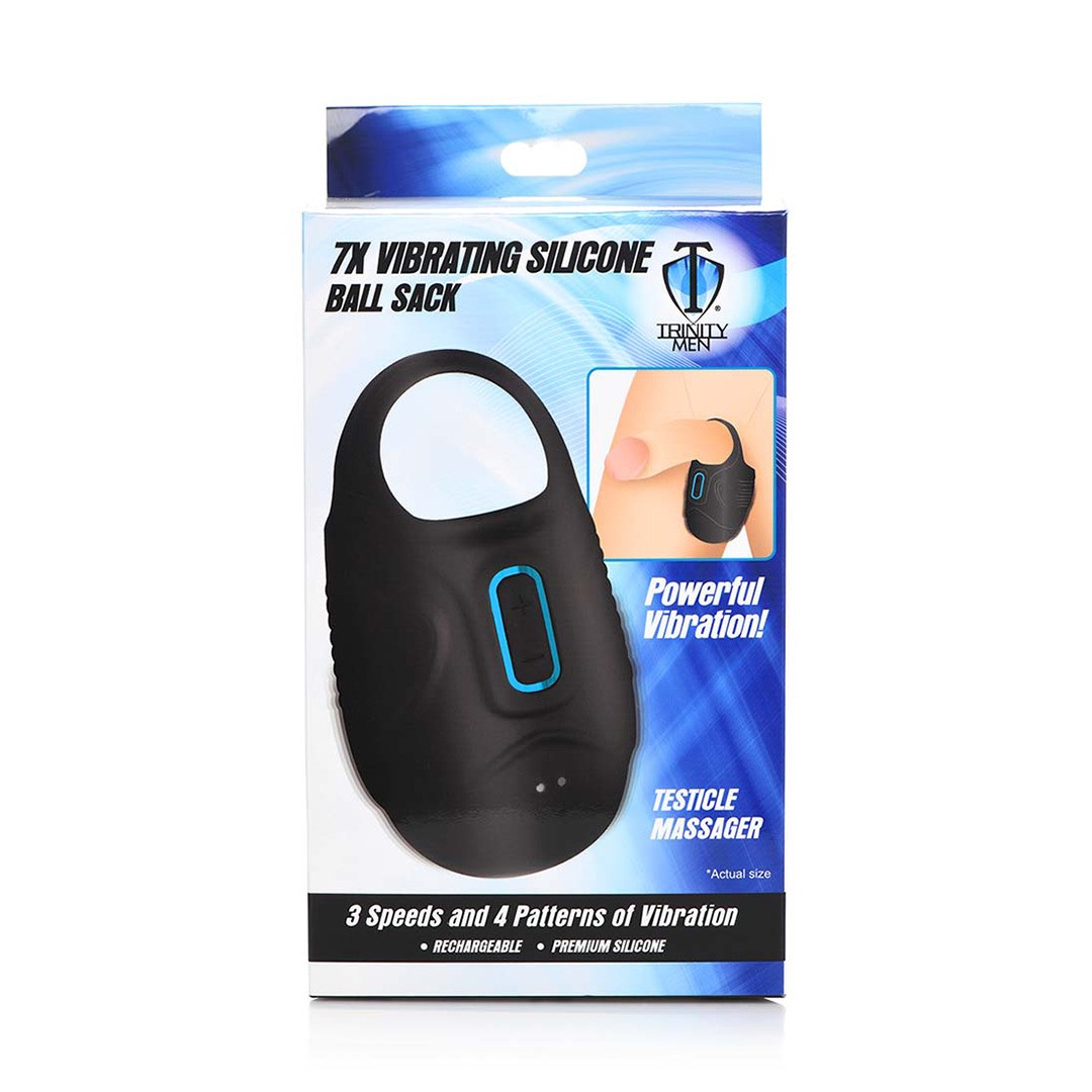 VIBRATING SILICONE TESTICLE MASSAGER