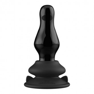 MISSY - VIBRATING GLASS BUTT PLUG WITH SUCTION CUP