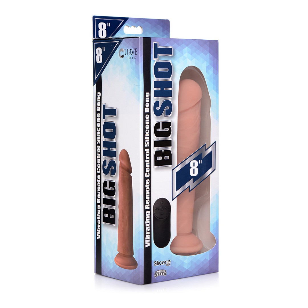 VIBRATING SILICONE DILDO WITH REMOTE CONTROL - 8 / 20,5 CM