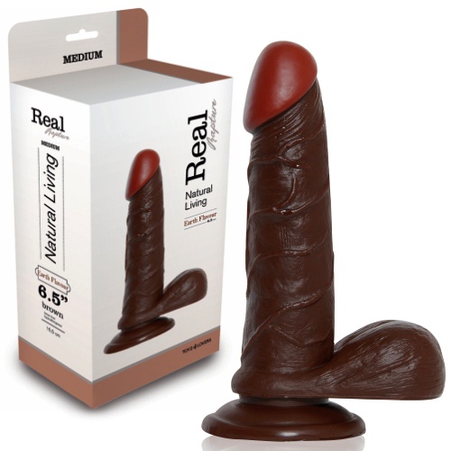 REALISTICO DILDO REALE RAPIMENTO TERRA SAPORE 6.5 &quot; NERO