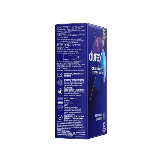 ORIGINALS EXTRA SAFE - CONDOMS - 12 PIECES