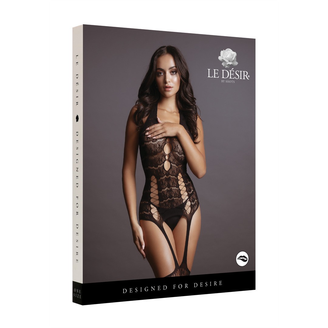 LACE SUSPENDER BODYSTOCKING - ONE SIZE