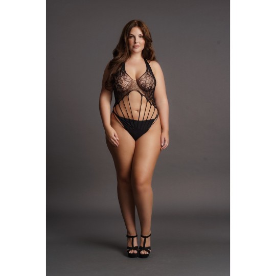 STRAPPY LACE TEDDY - PLUS SIZE