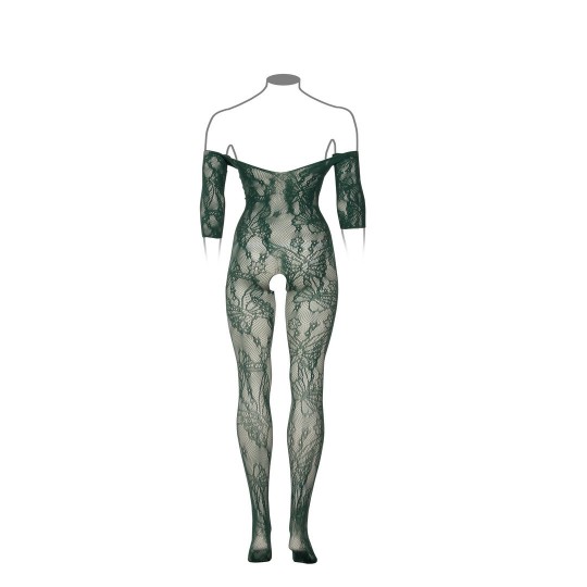 LACE LONG-SLEEVED BODYSTOCKING - QUEEN SIZE