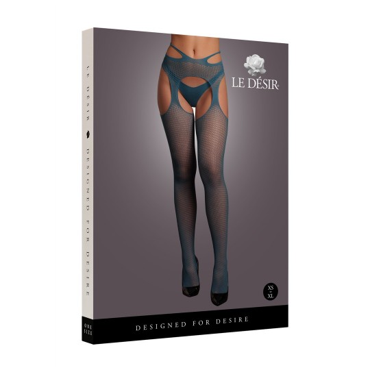 SUSPENDER PANTYHOSE WITH STRAPPY WAIST - ONE SIZE