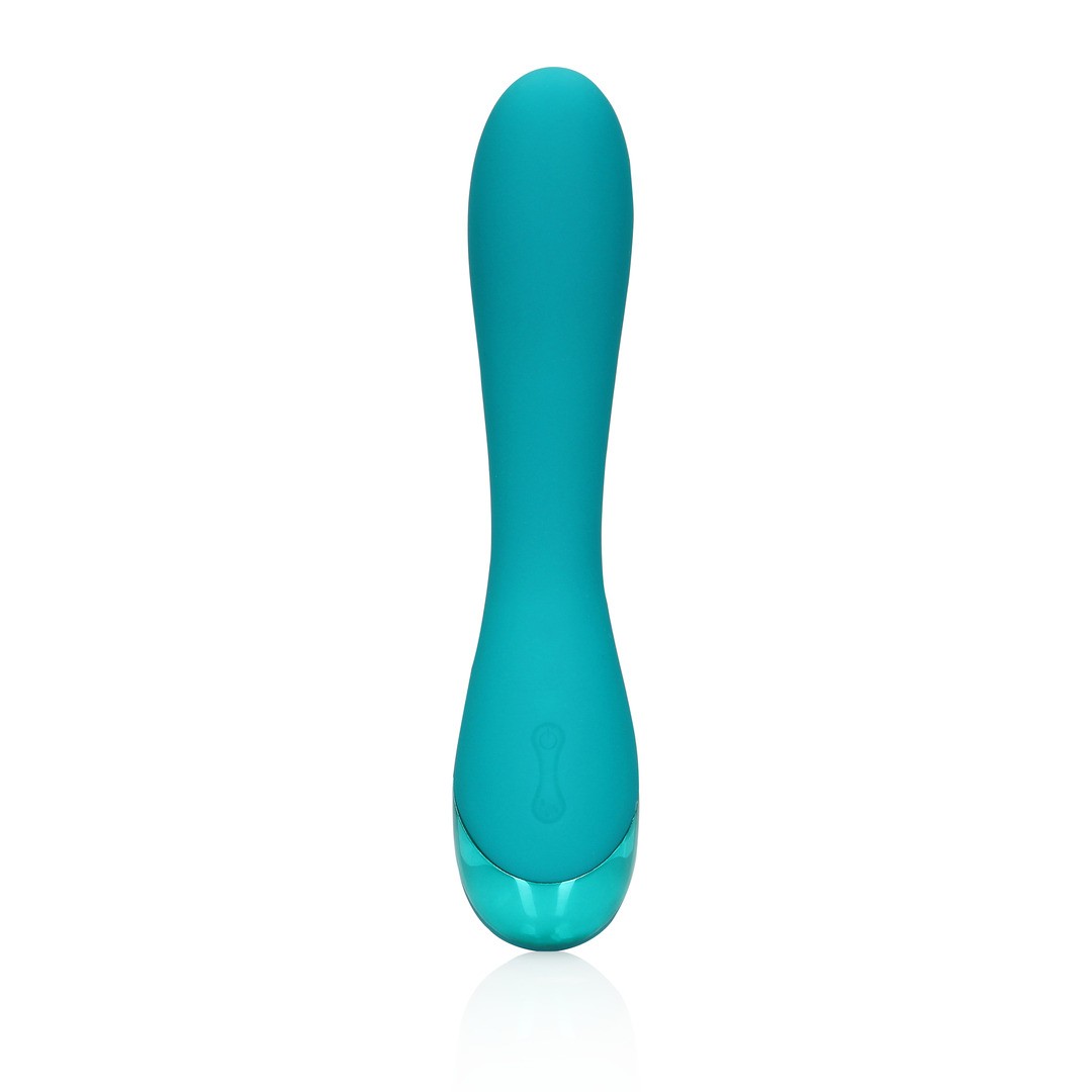 SMOOTH SILICONE G-SPOT VIBRATOR - TEAL BLUE