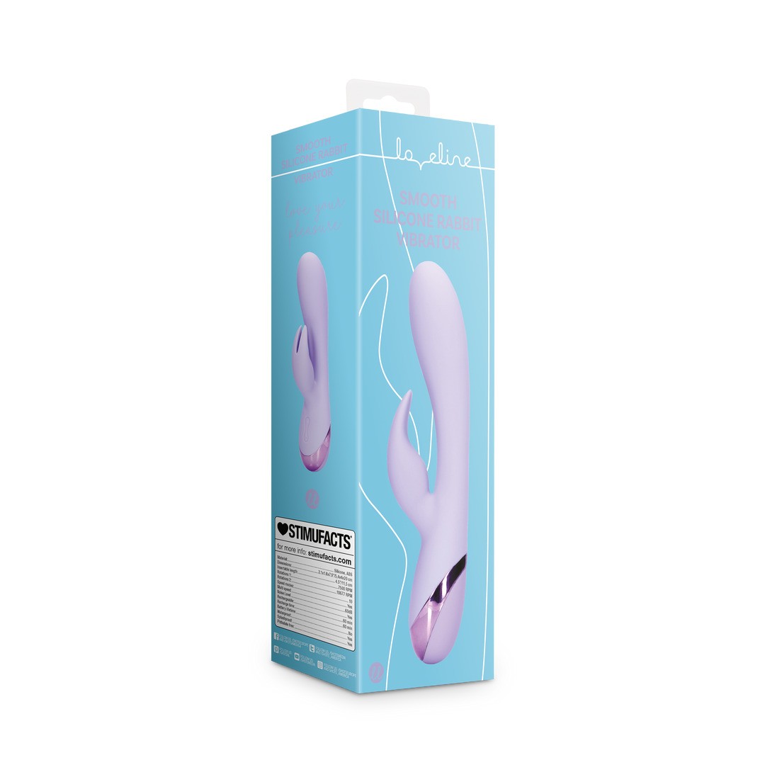 SMOOTH SILICONE RABBIT VIBRATOR - DIGITAL LAVENDER