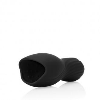 VIBRATING MASTURBATOR SLEEVE - LICORICE BLACK