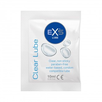 EXS CLEAR LUBE SACHETS - 100 PIECES