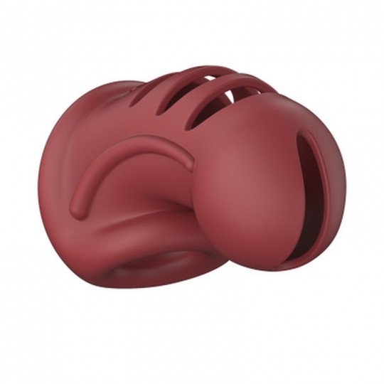 MODEL 28 - ULTRA SOFT SILICONE CHASTITY CAGE - RED