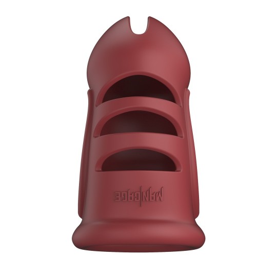 MODEL 28 - ULTRA SOFT SILICONE CHASTITY CAGE - RED