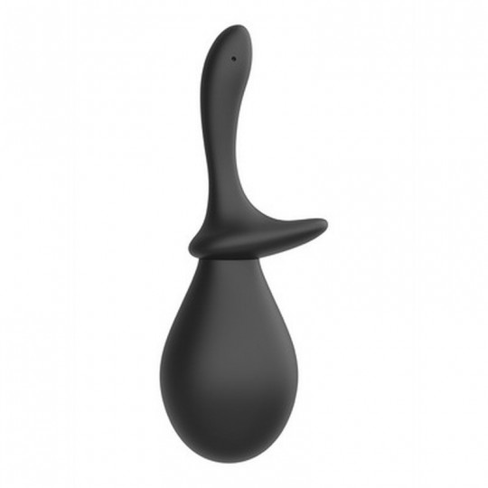 ANAL DOUCHE SET WITH 2 SILICONE TIPS - 260 ML - BLACK