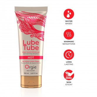 LUBE TUBE HOT - WATERBASED LUBRICANT WITH A WARMING EFFECT - 5 FL OZ / 150 ML