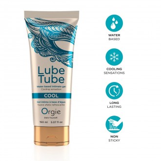 LUBE TUBE COOL - WATERBASED LUBRICANT WITH A COOLING EFFECT - 5 FL OZ / 150 ML