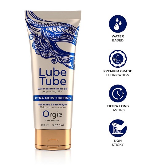 LUBE TUBE XTRA LUBRICATION - WATERBASED LUBRICANT - 5 FL OZ / 150 ML