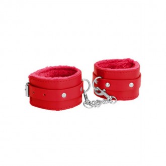 PLUSH LEATHER HANDCUFFS