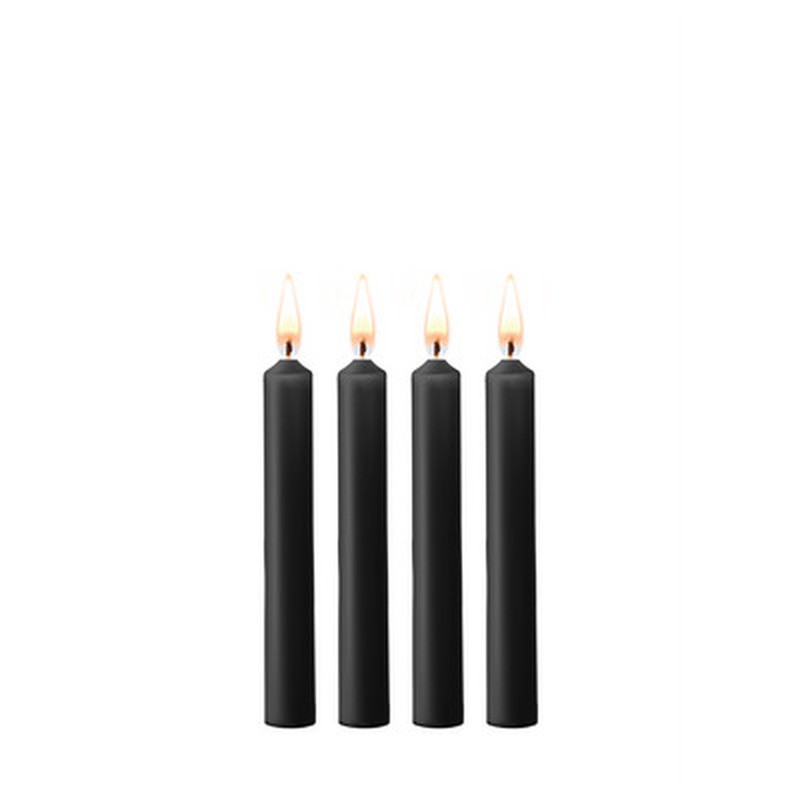 TEASING WAX CANDLES - 4 PIECES - BLACK