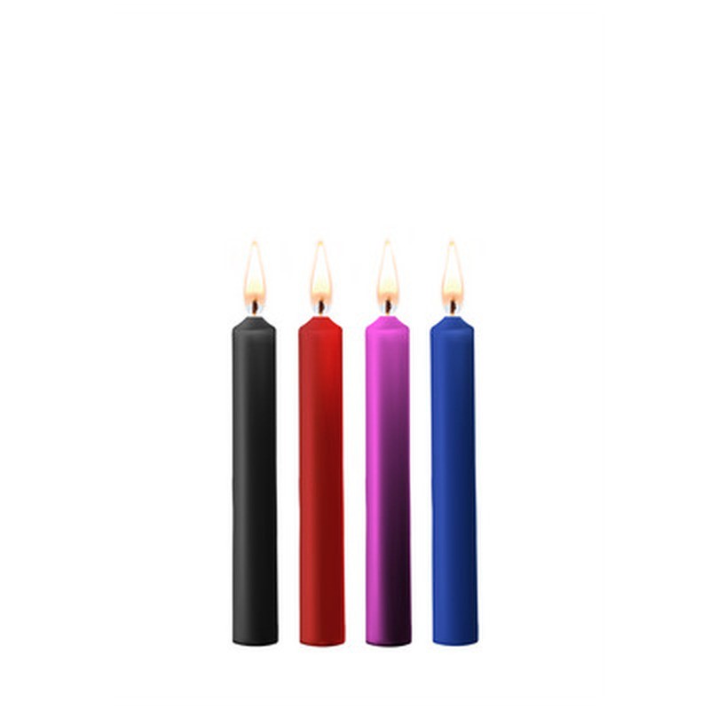 TEASING WAX CANDLES - 4 PIECES - MULTICOLOR