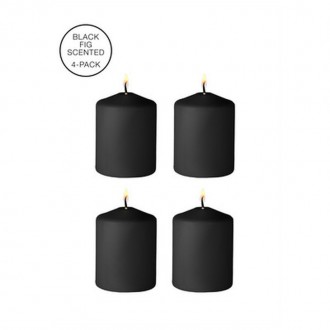 TEASE CANDLES - DISOBEDIENT - 4 PIECES - BLACK