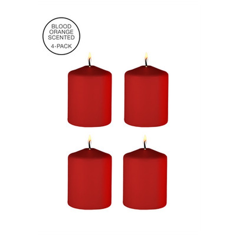 TEASE CANDLES - SINFUL - 4 PIECES - RED