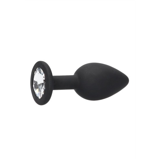 SILICONE BUTT PLUG WITH REMOVABLE JEWELRY