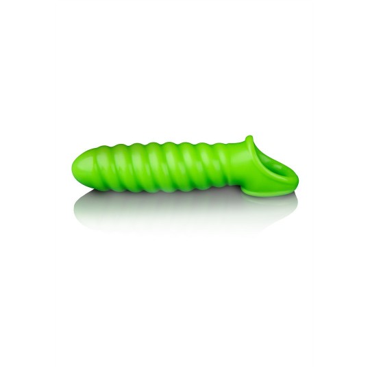 SWIRL STRETCHABLE PENIS SHEATH - GLOW IN THE DARK