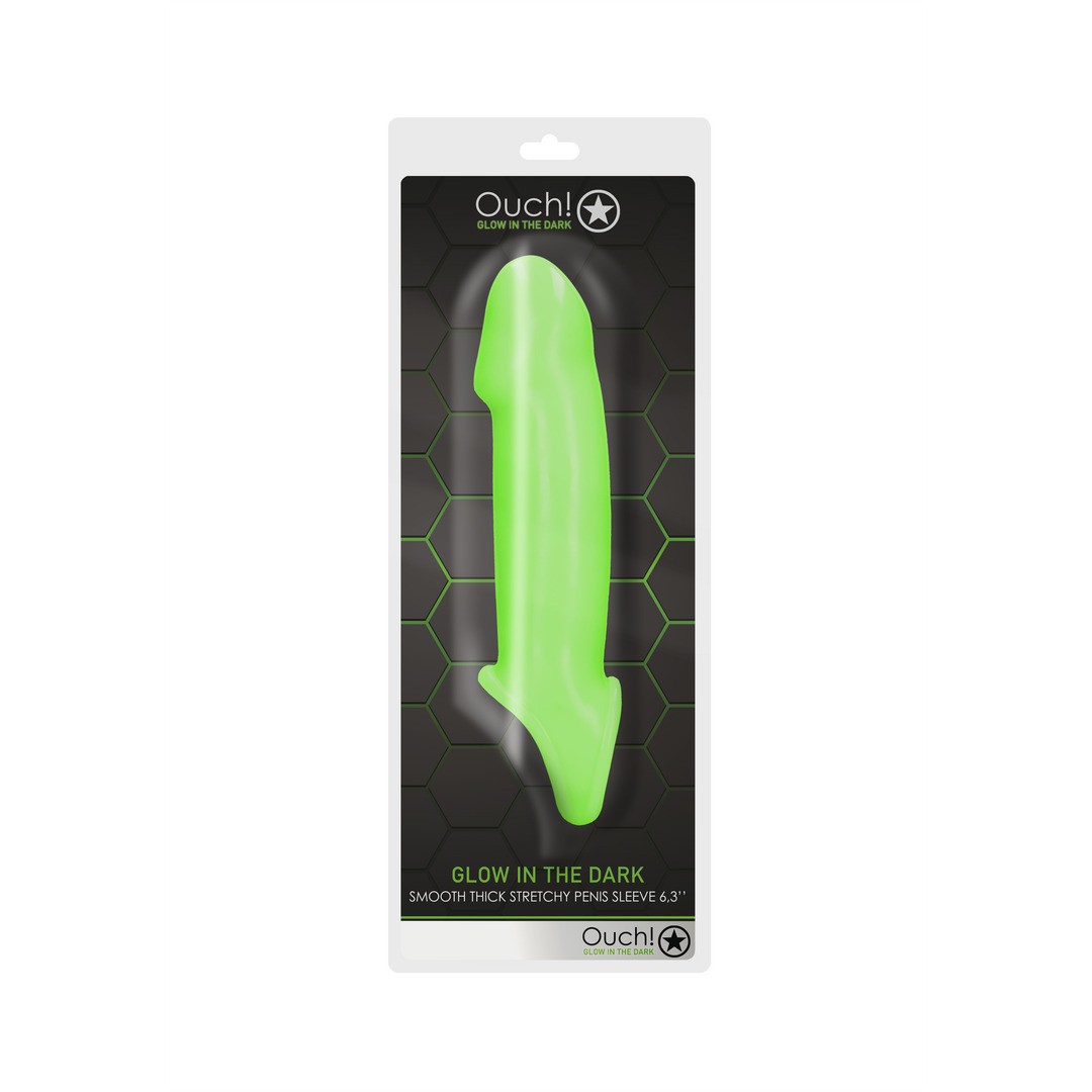 SMOOTH THICK STRETCHY PENIS SHEATH - GLOW IN THE DARK