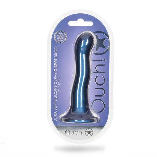 ULTRA SOFT SILICONE CURVY G-SPOT DILDO - 7\&#039;\&#039; / 17 CM