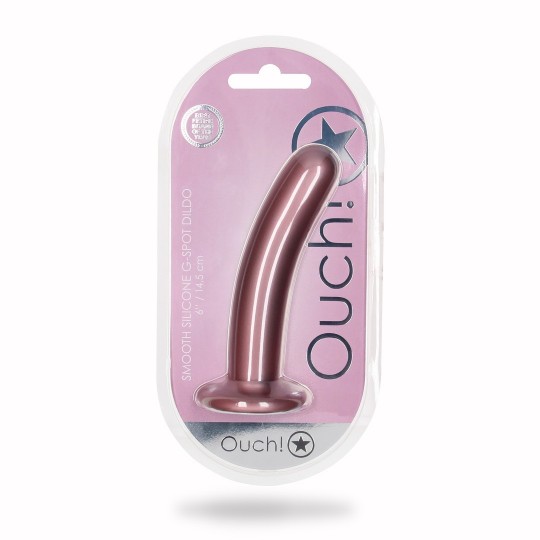 SMOOTH SILICONE G-SPOT DILDO - 6&#039; / 14,5 CM