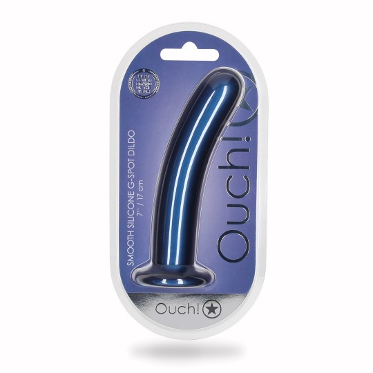 SMOOTH SILICONE G-SPOT DILDO - 7&#039;&#039; / 17 CM