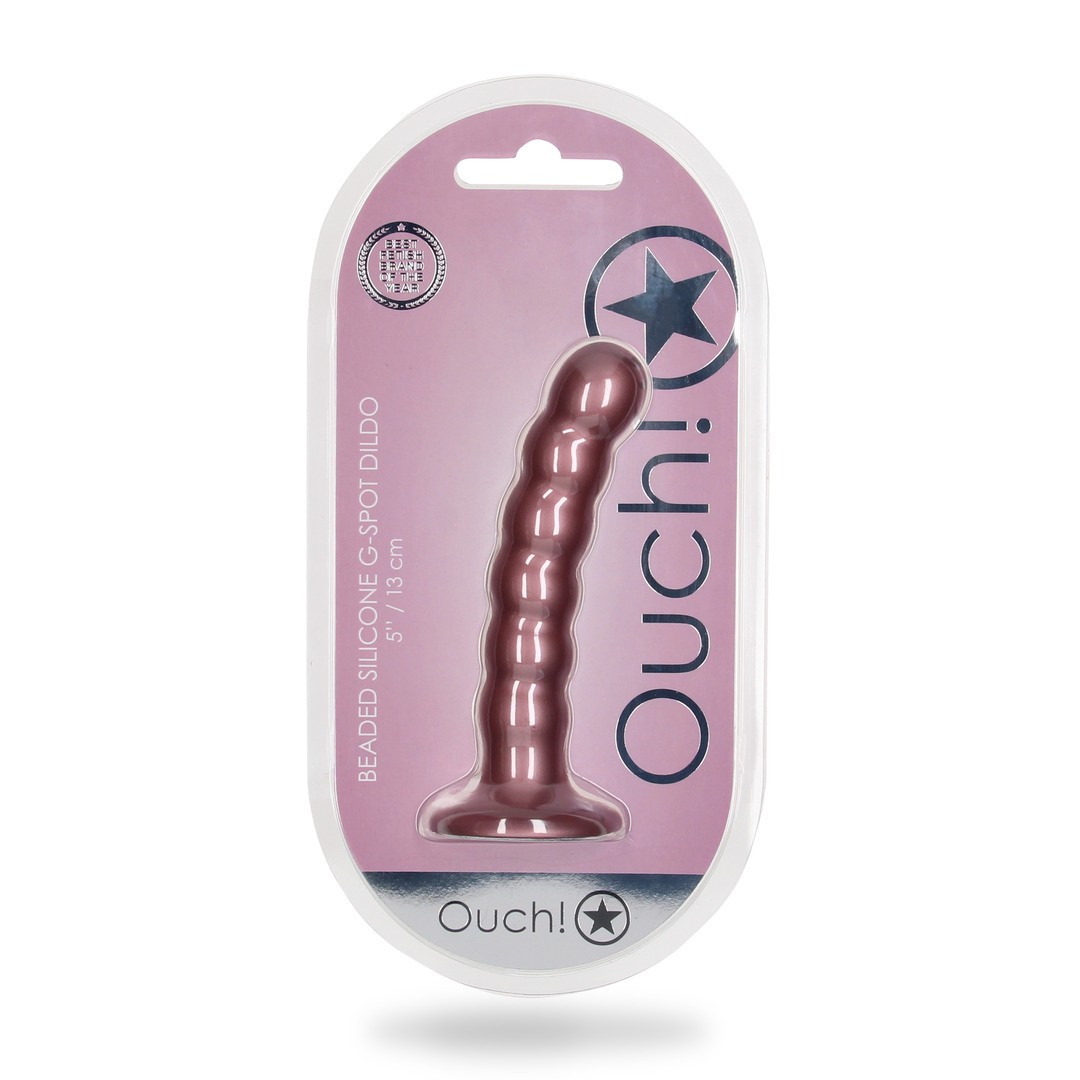 BEADED SILICONE G-SPOT DILDO - 5\&#039;\&#039; / 13 CM