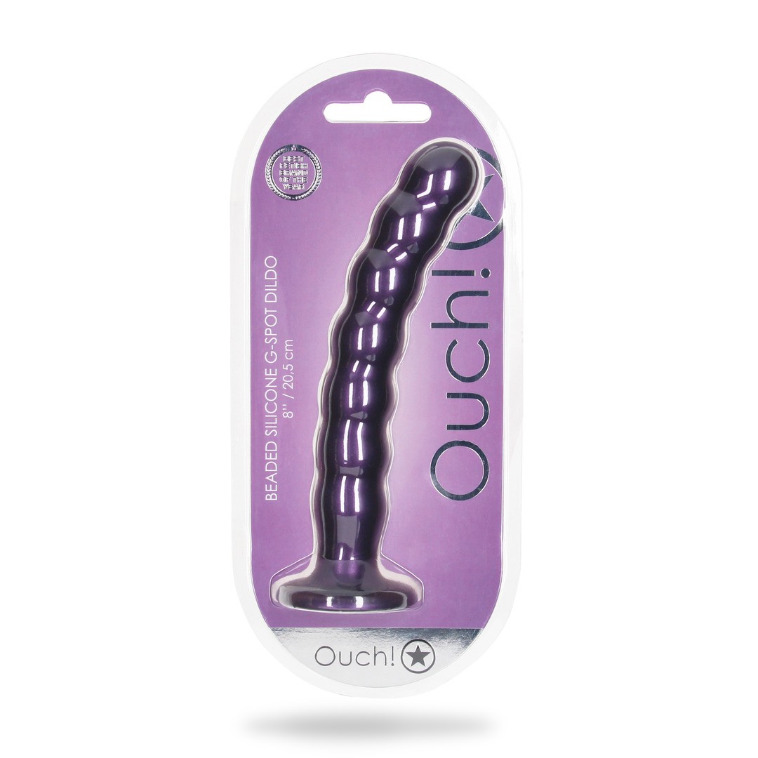 BEADED SILICONE G-SPOT DILDO - 8&#039; / 20,5 CM